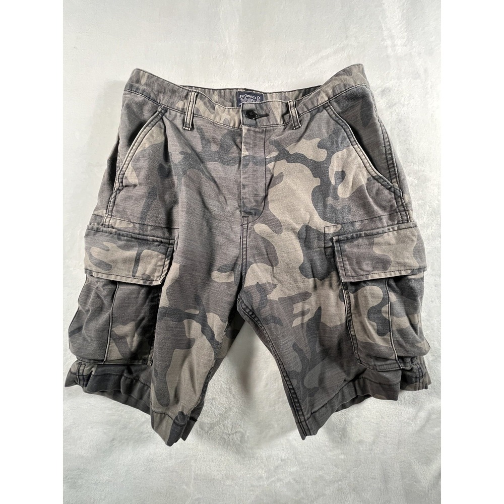 Levi Strauss & Co Mens 29 Shorts Cargo Pockets  Camouflage Dark Brown Green